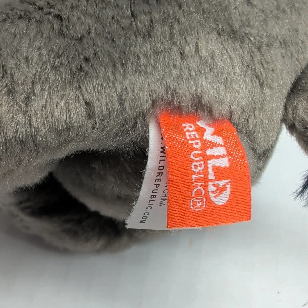 Wild Republic Elephant Plush Grey Stuffed Animal K&M International 8 Inch